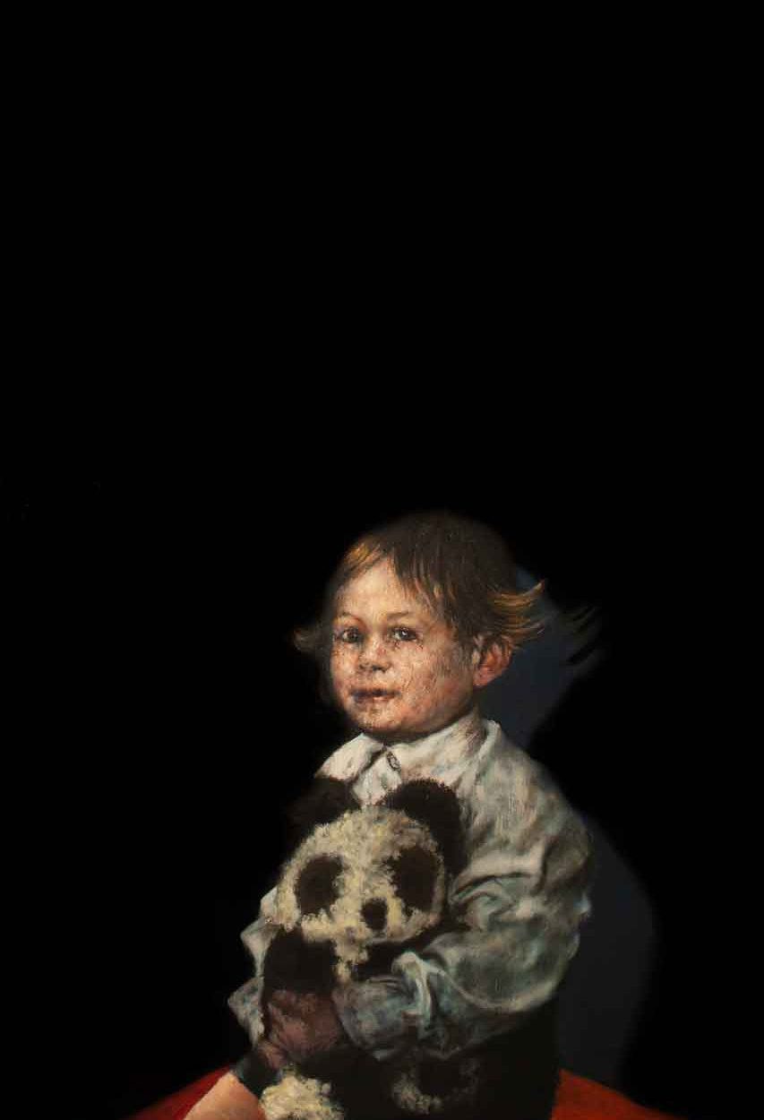 "Panda & I" an oil painting by Tobias Keene