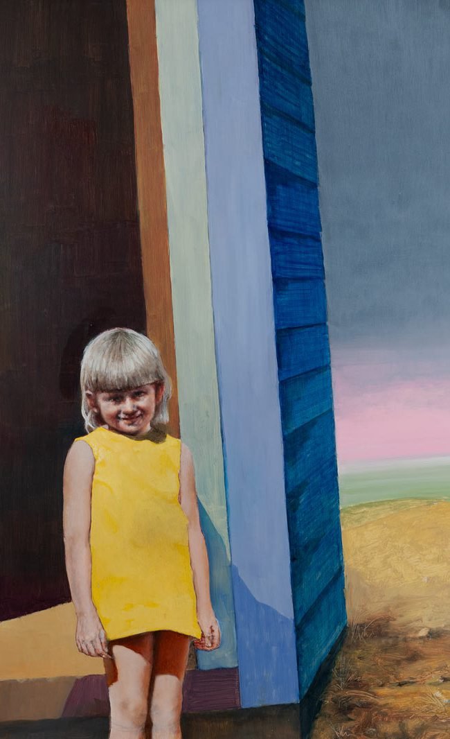 "Little Miss Sunshine" is an oil painting that is part of Tobias Keene's Memories from Childhood.