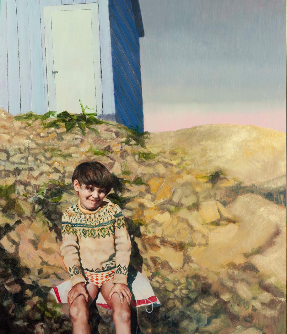 "Moonface" is an oil painting by British Fine Art Painter Tobias Keene