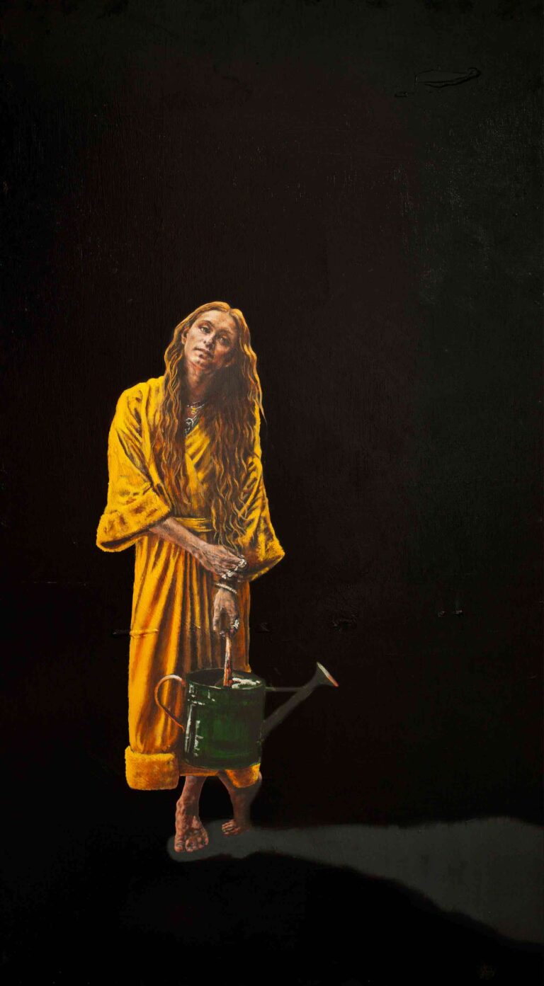 Tobias Keene's oil rendition of a Harris Reed photograph for Architectural Digest.