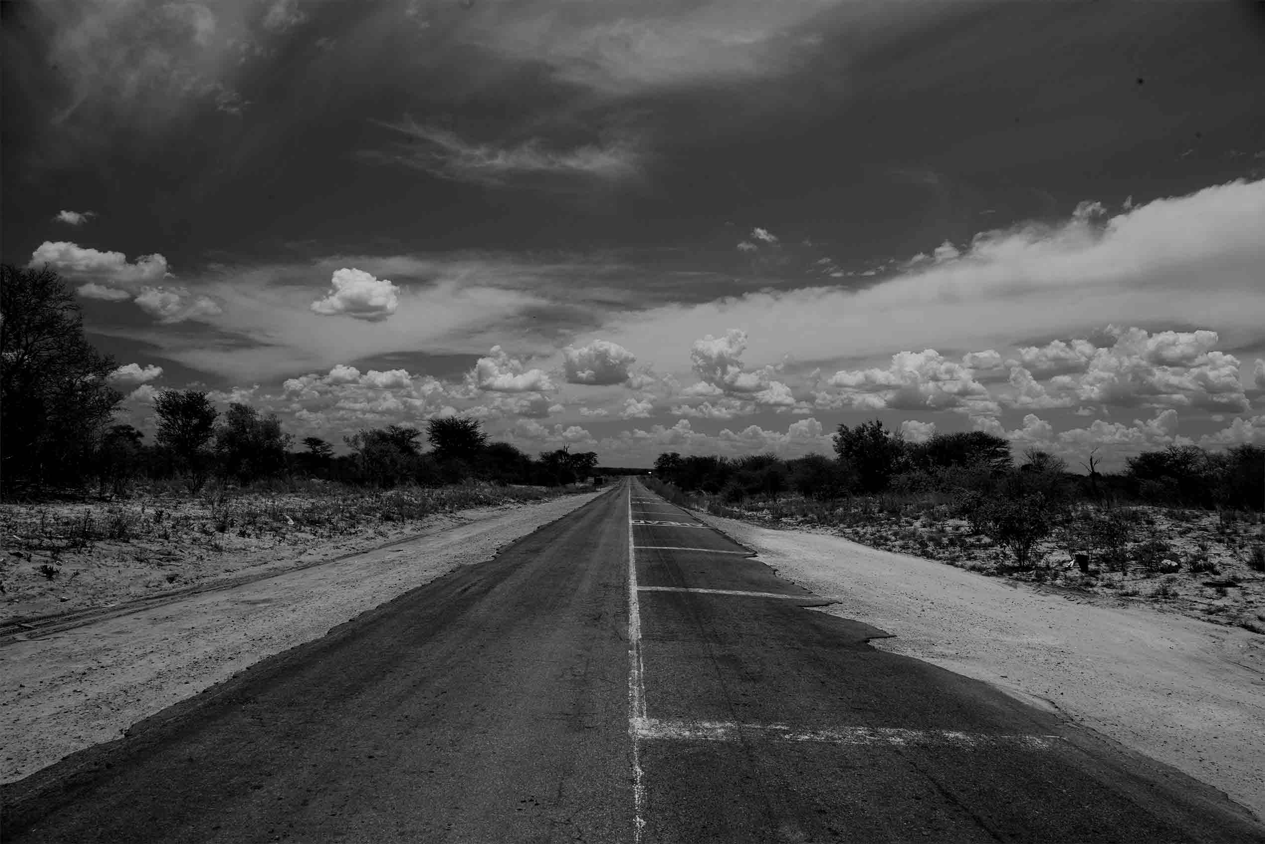 The Road to Egypt. A little north from Pandamatenga, Botswana, Africa. 2007. Annelize Bester