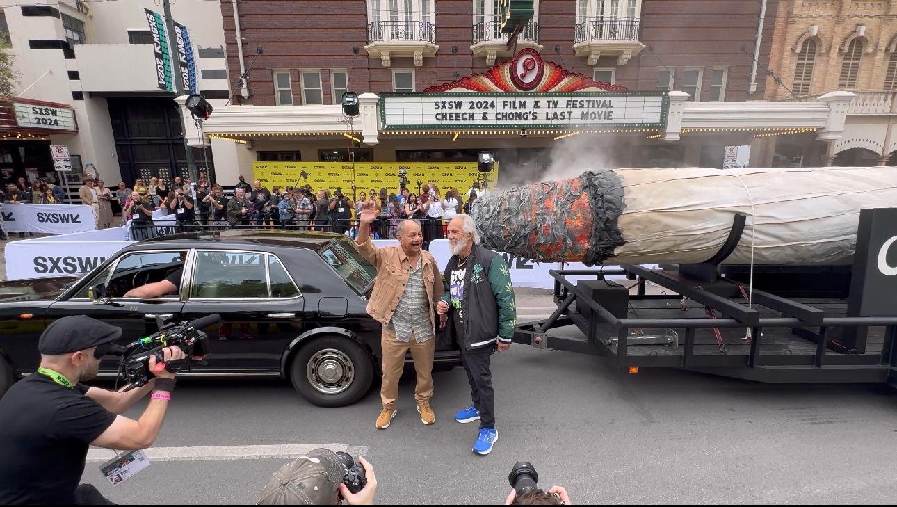 Cheech and Chong's Last Movie (2024/2025) Cheech Marin and Tommy Chong arrived at the 2024 SXSW Film & TV Festival in a Rolls-Royce towing a giant smoking joint.