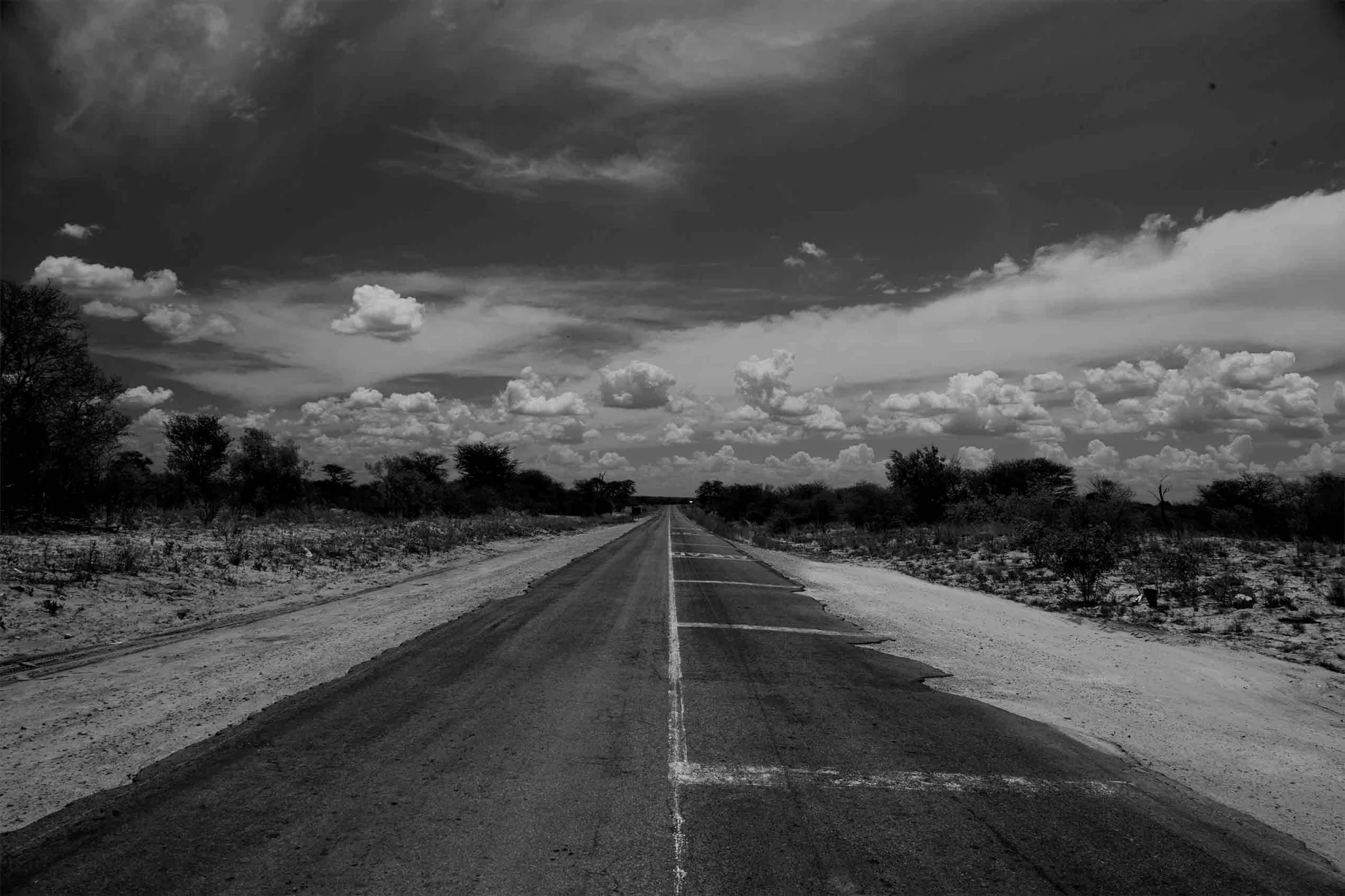The Road to Egypt. A little north from Pandamatenga, Botswana, Africa. 2007. Annelize Bester